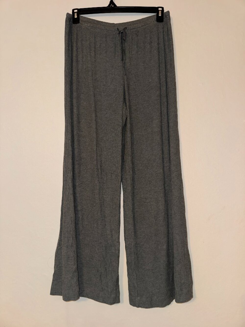 Adore Me Charcoal Gray Ribbed Wide Leg Lounge Pants